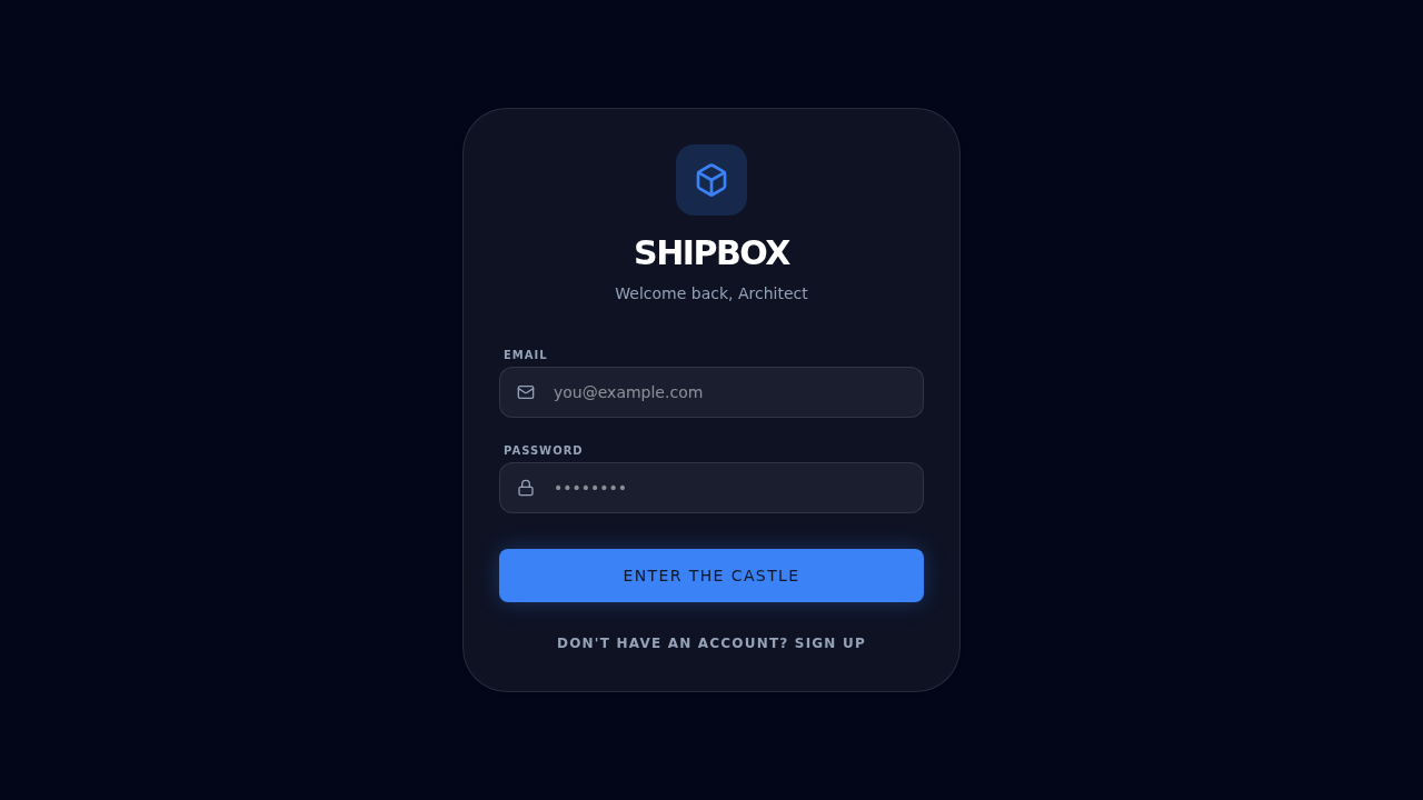 Shipbox Login